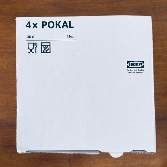 IKEA POKAL Blue 12 oz Glasses (Set of 4) - Picture 4 of 5